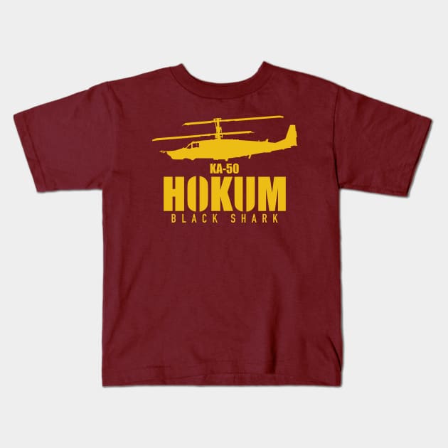 KA-50 Hokum Black Shark Kids T-Shirt by Tailgunnerstudios